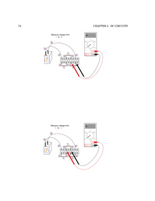 72 CHAPTER 3. DC CIRCUITS
+
-
R1
R2
R3
0
0
0
1
3
3
3
2
1
2
COM
A
V
V A
A
OFF
Measure voltage from
1 to 0
+
-
R1
R2
R3
0
0
0
1
3
3
3
2
1
2
COM
A
V
V A
A
OFF
Measure voltage from
to
2 1
 