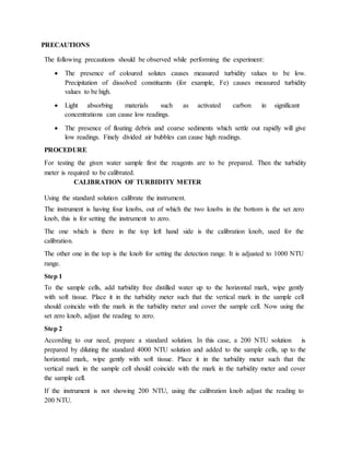 Precaution Step Experiment Example Exp 2 (A) | DOCX