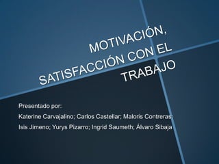 Presentado por:
Katerine Carvajalino; Carlos Castellar; Maloris Contreras;
Isis Jimeno; Yurys Pizarro; Ingrid Saumeth; Álvaro Sibaja
 
