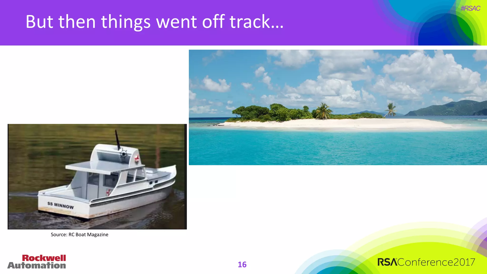 #RSAC
But	then	things	went	off	track…
16
Source:	RC	Boat	Magazine
 