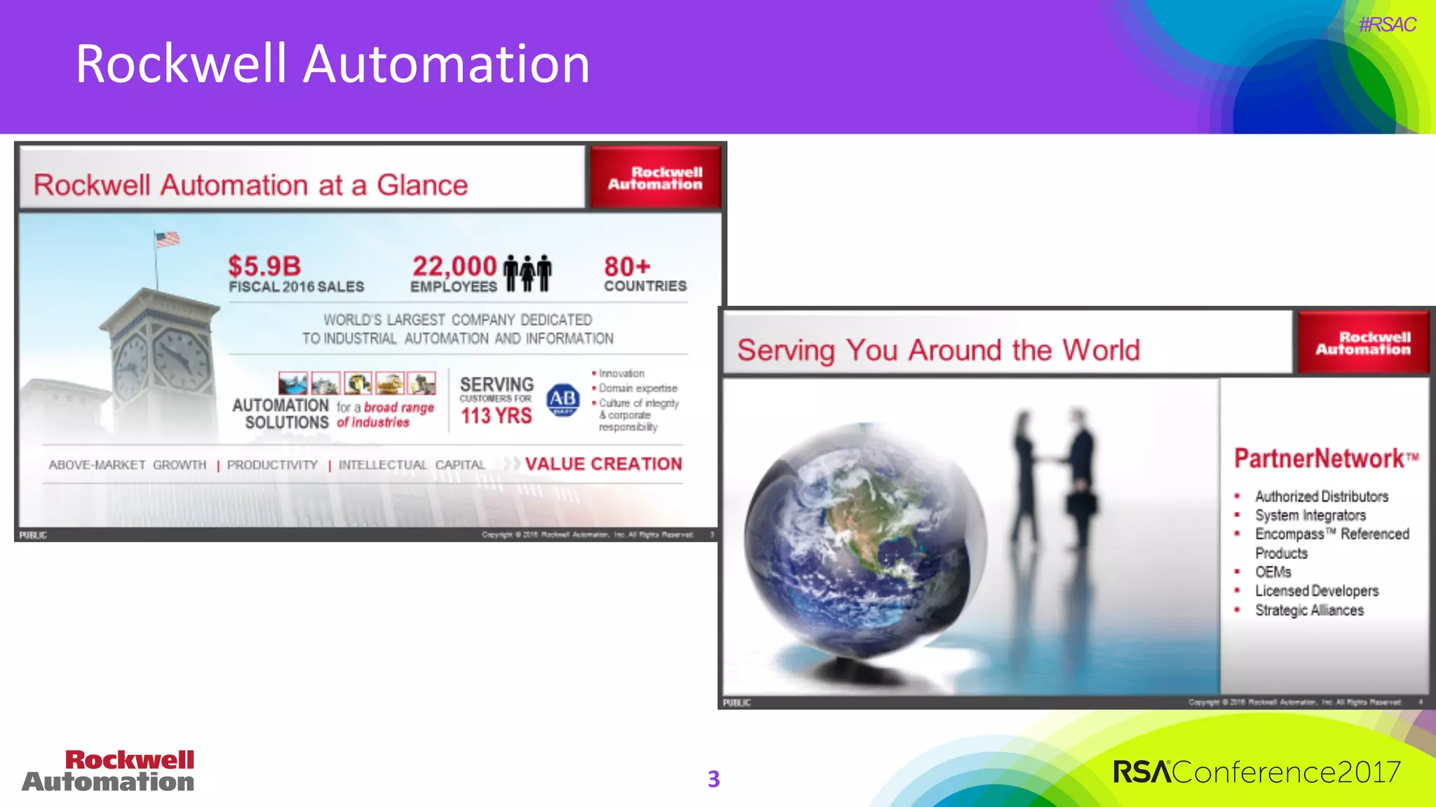 #RSAC
Rockwell	Automation
3
 