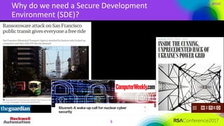 #RSAC
Why	do	we	need	a	Secure	Development	
Environment	(SDE)?	
5
 