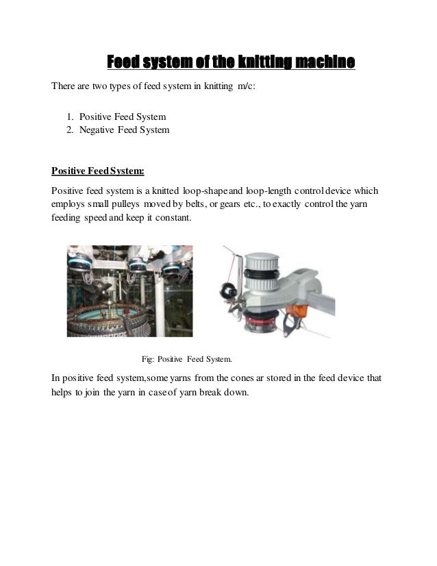 Feed System Of The Knitting Machine