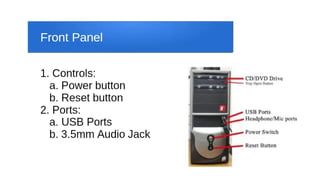 Front Panel of a CPU to learn this topic very easily | PPTX