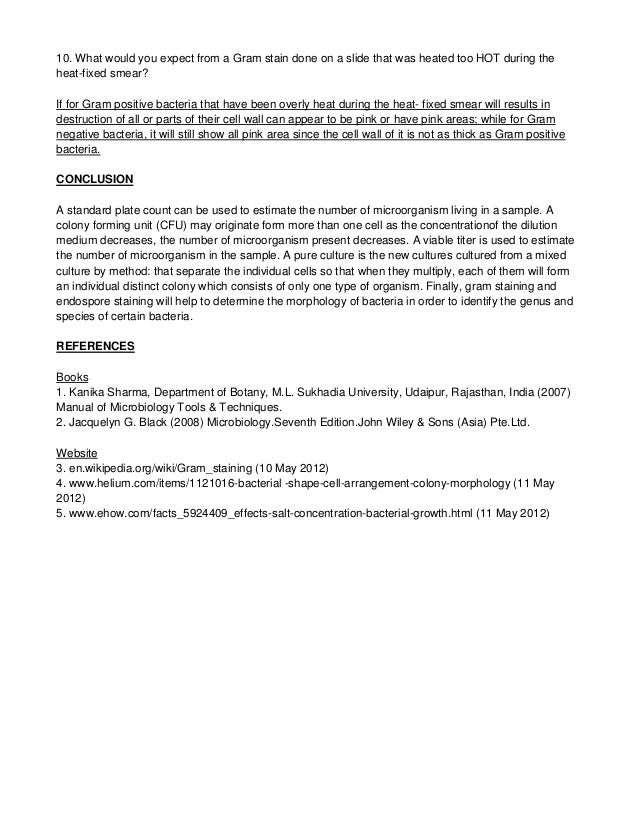 Biology lab report sample