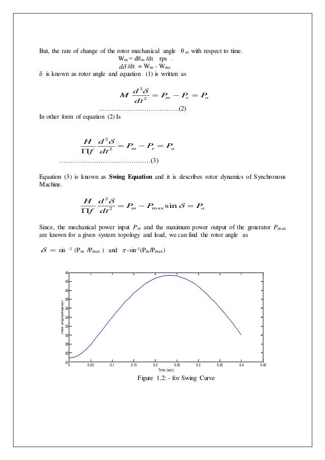 Exp 2 (1)2. To plot Swing Curve for one Machine System