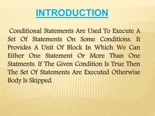 Conditional Statement in C Language | PPTX | Programming Languages ...