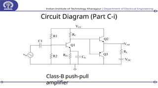 Circuit Diagram (Part C-i)
Class-B push-pull
amplifier
 