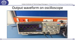 Output waveform on oscilloscope
 