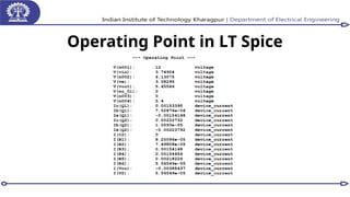 Operating Point in LT Spice
 