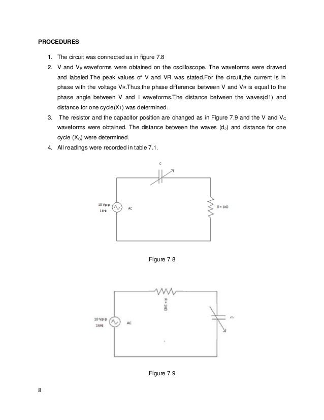 Series Resistor Capasitor Circuit Experiment 7