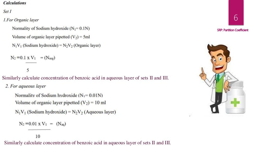 Partition coefficient To determine partition coefficient of benzoic