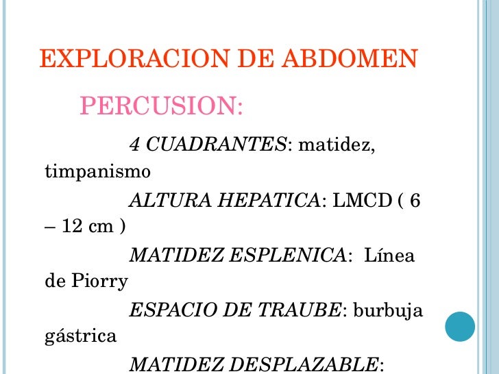Exploracion de abdomen