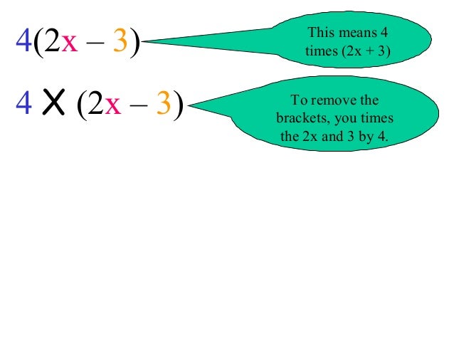 Expand Brackets 1 Expand Brackets 1