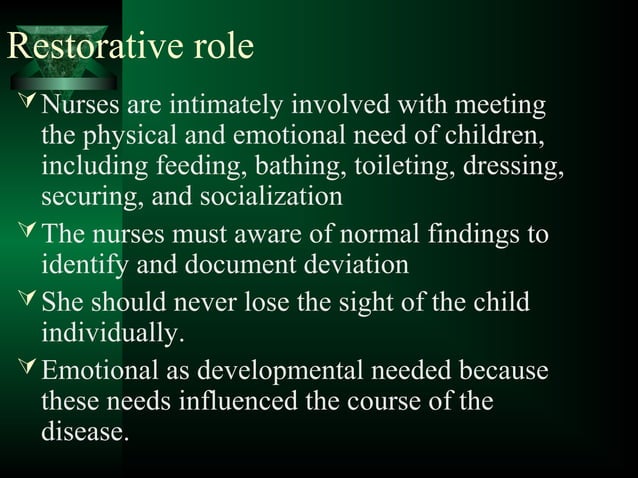 Expanded And Extended Role Of Pediatric Nurse