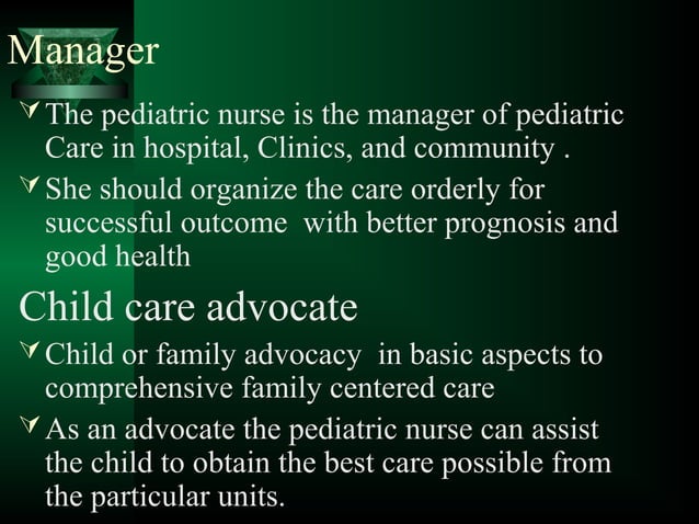Expanded And Extended Role Of Pediatric Nurse