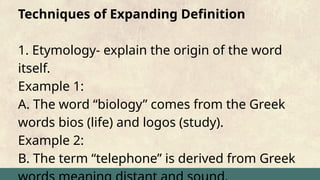 Techniques and Activities for Expanding Word Definitions in Education ...