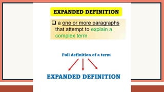 EXPANDED DEFINITIONS.pdf. powerpointpresentationp | PDF