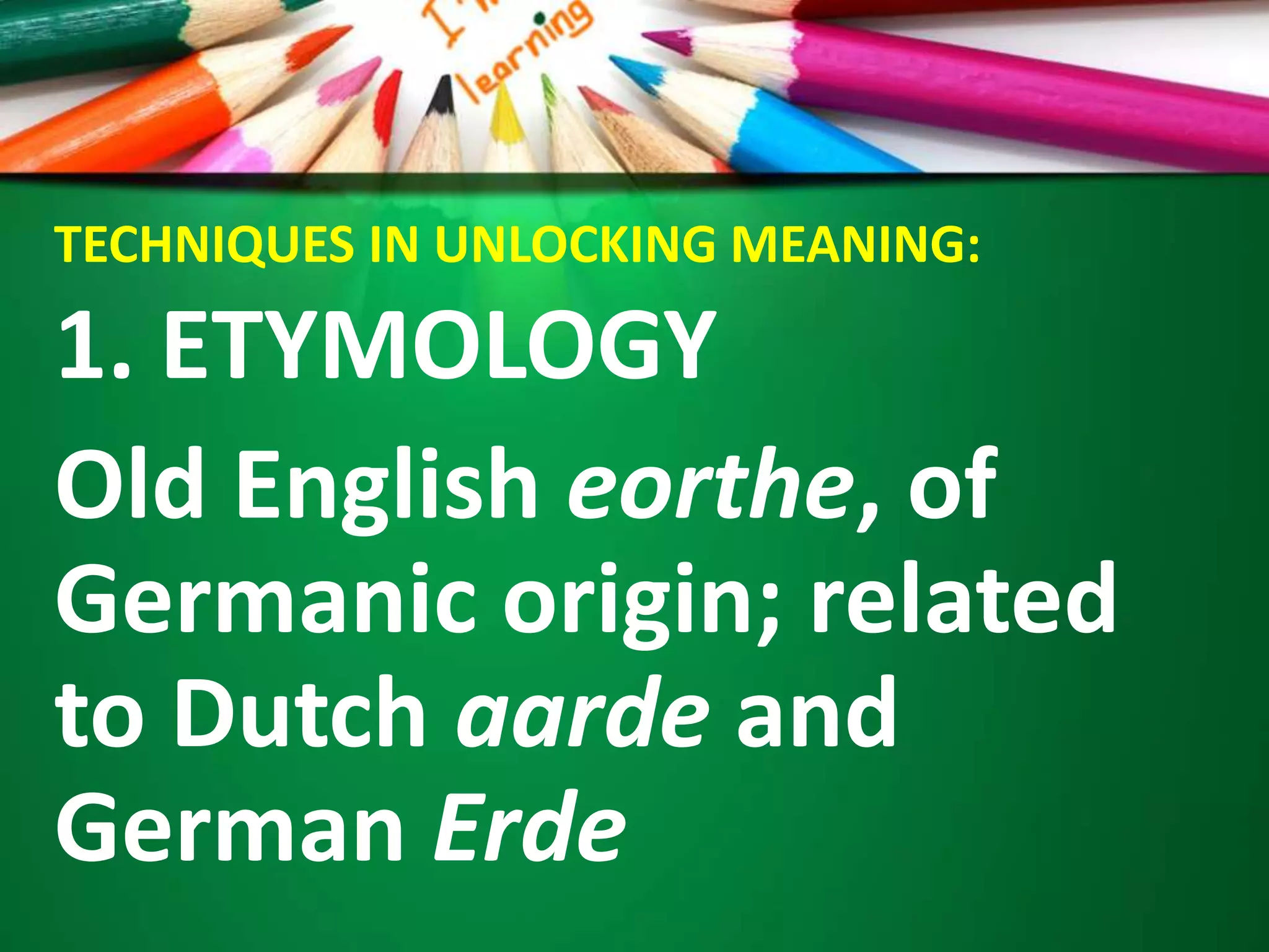 Expanded Definitions of Words | PPTX