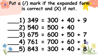 Expanded Form Grade 2 Examples Addition expanded form for grade 2 powerpoint-lesson | PPTX