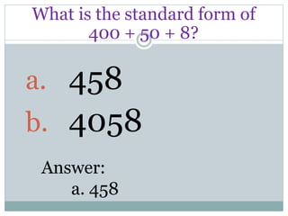 Expanded form and standard form | PPTX