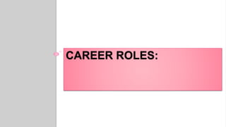 CAREER ROLES:
 