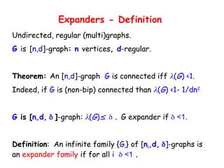 Regular Expander Expander Graph and application_tutorial_June2010.ppt