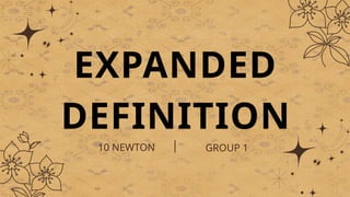 Expanded Definition Techniques for Academic and Technical Writing | PPTX
