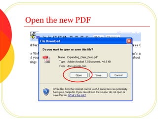 Open the new PDF  