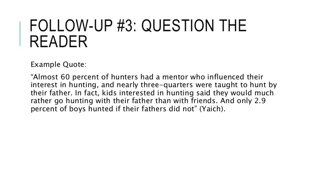 Expanding Upon Quotations