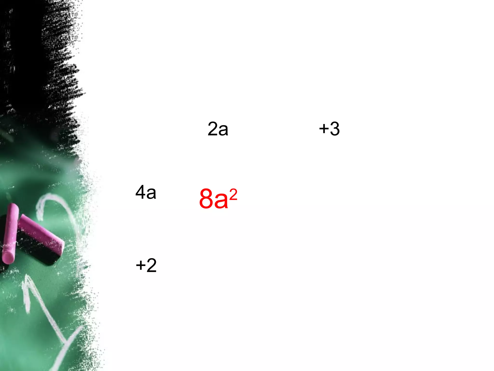 2a +3
4a 8a2
+2
 