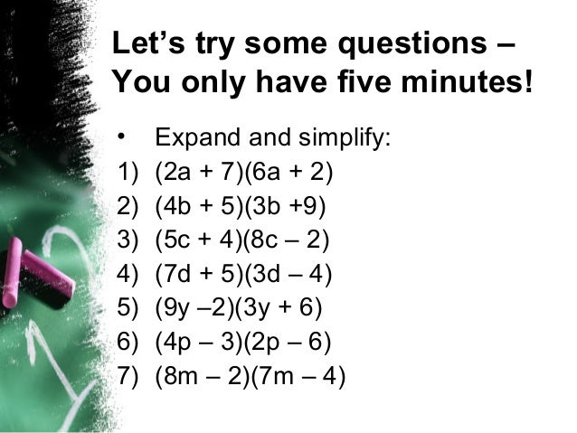 Expanding two brackets