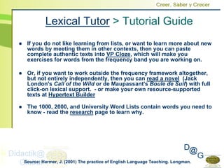 Expanding vocabulary with lextutor | PDF