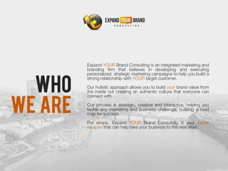 Expand YOUR Brand Consulting Capabilities