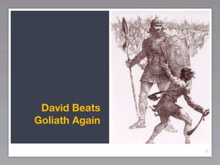 David Beats
Goliath Again

                15
 