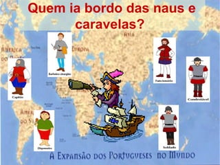 Quem ia bordo das naus e caravelas?   