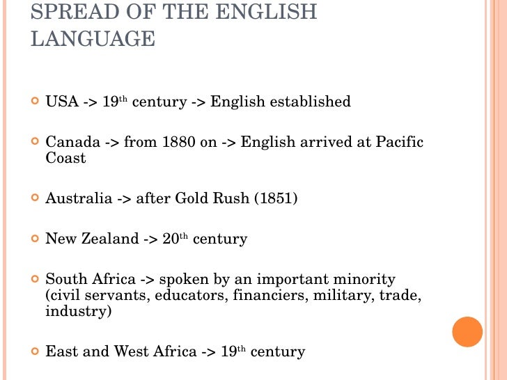 Expansion British Empire & Spread of English