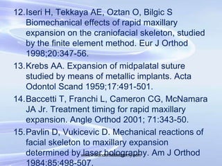 16.Geran RG, McNamara JA Jr, Baccetti
T, Franchi L, Shapiro LM. A prospective long-
term study on the effects of rapid max...