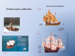 Embarcações utilizadas 
Barca 
Barinel 
 