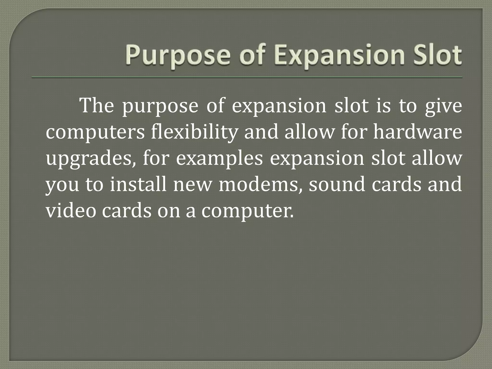 Expansion Slot Example On Router Expansion slot report | PPTX