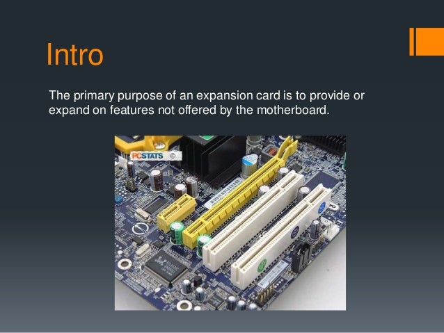 Different expansion slots on a motherboard Different expansion slots on a motherboard