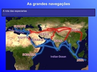 As grandes navegações A rota das especiarias 