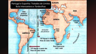 Portugal e Espanha: Tratados de Limites
Bula Intercoetera e Tordesilhas
 