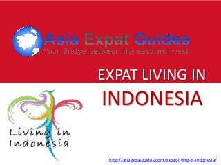 EXPAT LIVING IN

INDONESIA
http://asiaexpatguides.com/expat-living-in-indonesia/

 