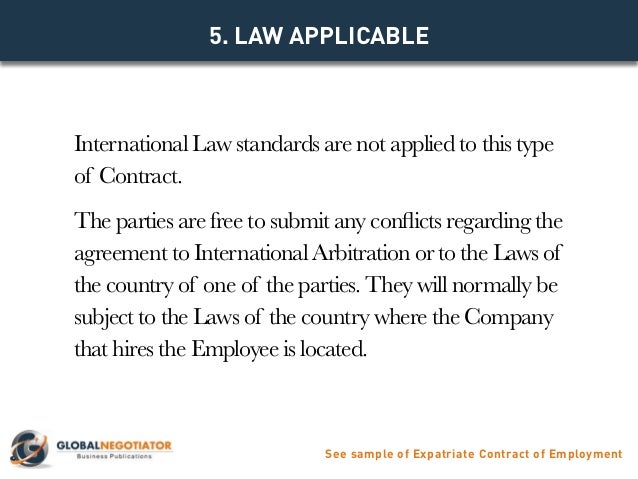 expatriate contract of employment contract template and sample employment agreement letter