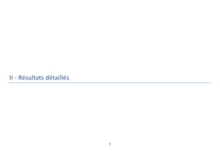 5
II - Résultats détaillés
 