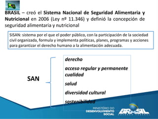 La Experiencia del Sistema de Seguridad Alimentaria y Nutricional de ...