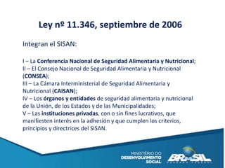 La Experiencia del Sistema de Seguridad Alimentaria y Nutricional de ...