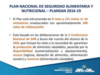 La Experiencia del Sistema de Seguridad Alimentaria y Nutricional de ...