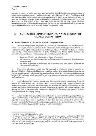 Promoting the Export Competitiveness of SMEs | PDF